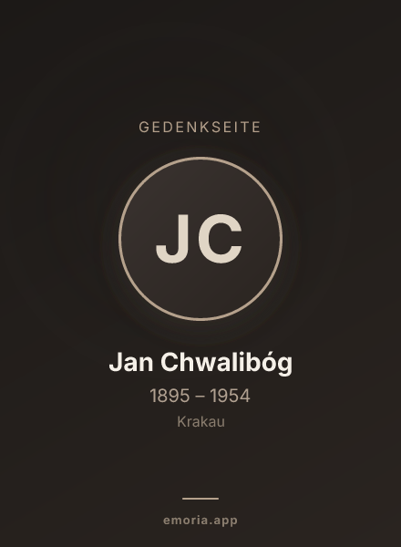 Gedenkportrait von Jan Chwalibóg