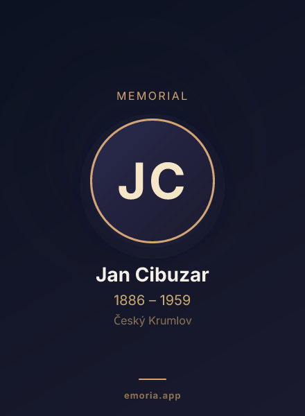 Memorial portrait of Jan Cibuzar