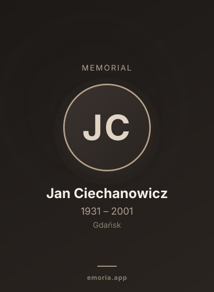 Memorial portrait of Jan Ciechanowicz