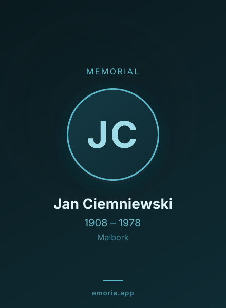 Memorial portrait of Jan Ciemniewski