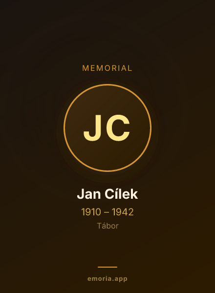 Memorial portrait of Jan Cílek