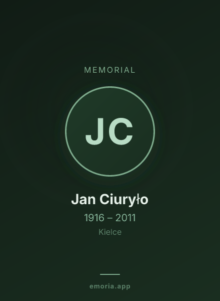 Memorial portrait of Jan Ciuryło