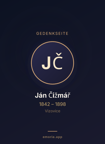 Gedenkportrait von Ján Čižmář