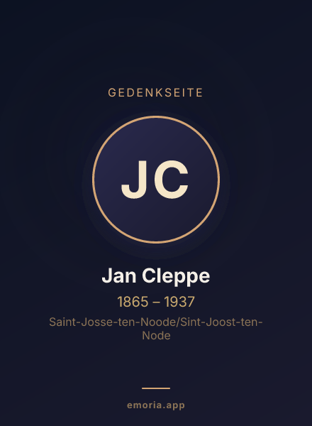 Gedenkportrait von Jan Cleppe