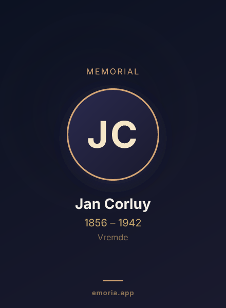 Memorial portrait of Jan Corluy