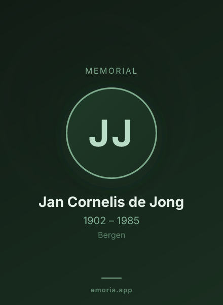 Memorial portrait of Jan Cornelis de Jong