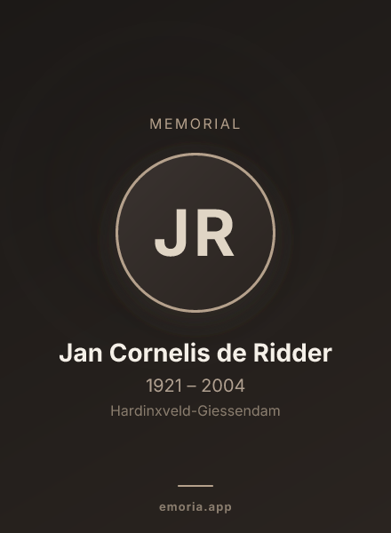 Memorial portrait of Jan Cornelis de Ridder