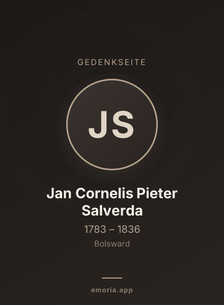 Gedenkportrait von Jan Cornelis Pieter Salverda