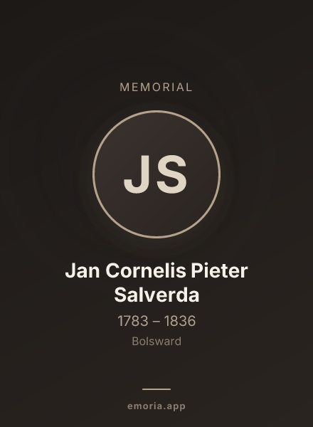 Memorial portrait of Jan Cornelis Pieter Salverda