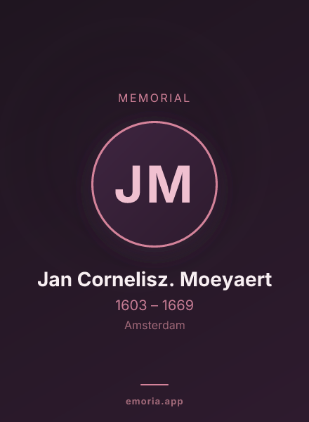 Memorial portrait of Jan Cornelisz. Moeyaert