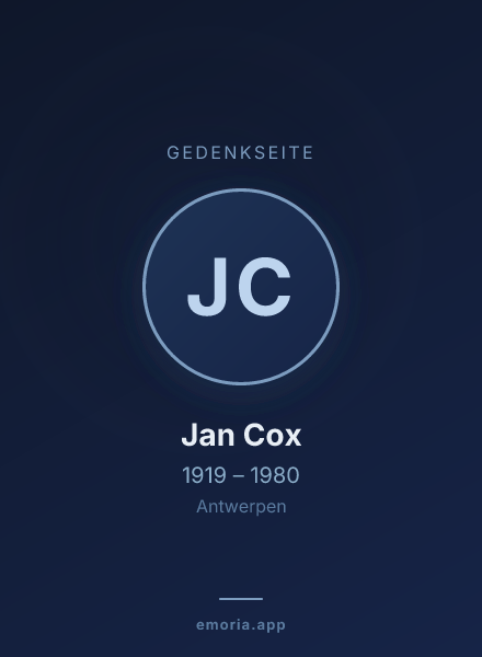 Gedenkportrait von Jan Cox