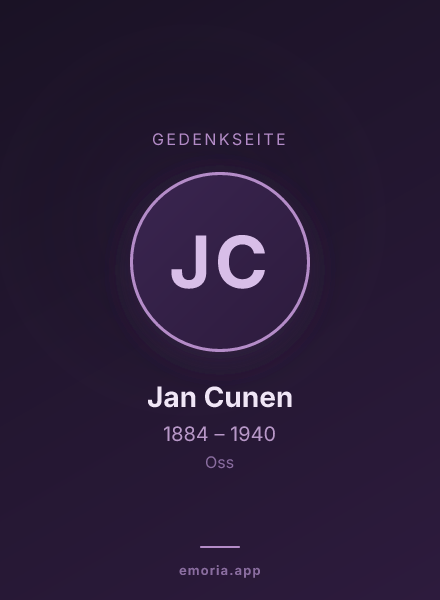 Gedenkportrait von Jan Cunen