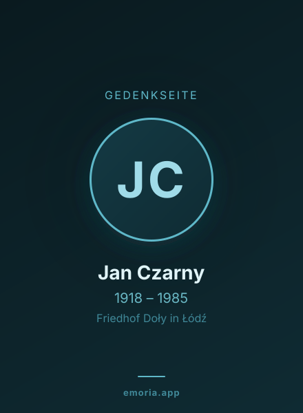 Gedenkportrait von Jan Czarny