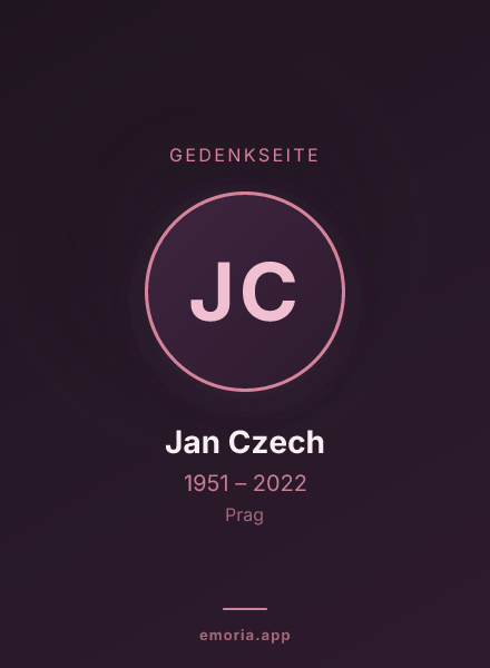 Gedenkportrait von Jan Czech