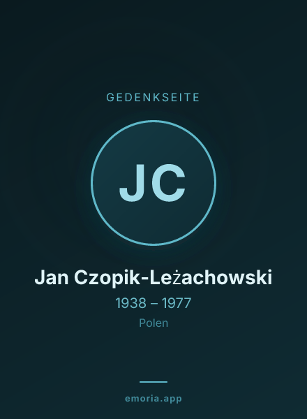 Gedenkportrait von Jan Czopik-Leżachowski