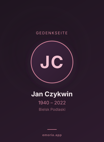Gedenkportrait von Jan Czykwin