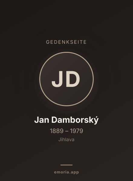 Gedenkportrait von Jan Damborský