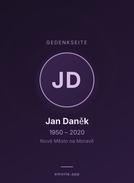 Gedenkportrait von Jan Daněk