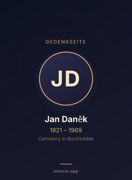 Gedenkportrait von Jan Daněk