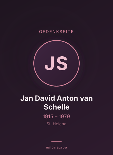 Gedenkportrait von Jan David Anton van Schelle
