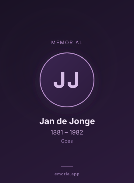 Memorial portrait of Jan de Jonge