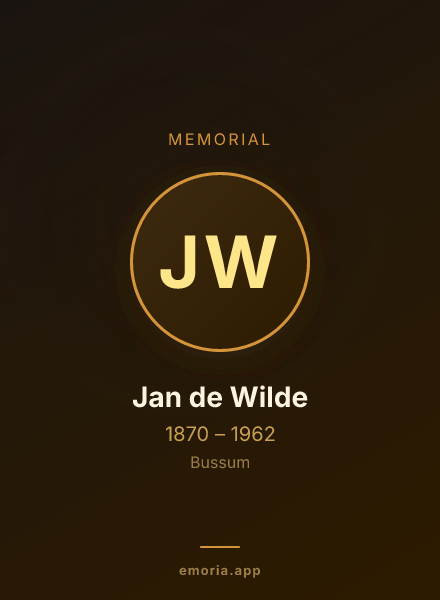 Memorial portrait of Jan de Wilde