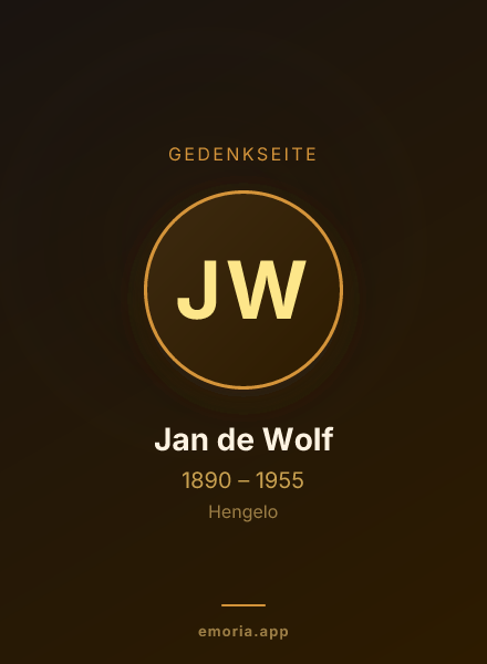 Gedenkportrait von Jan de Wolf