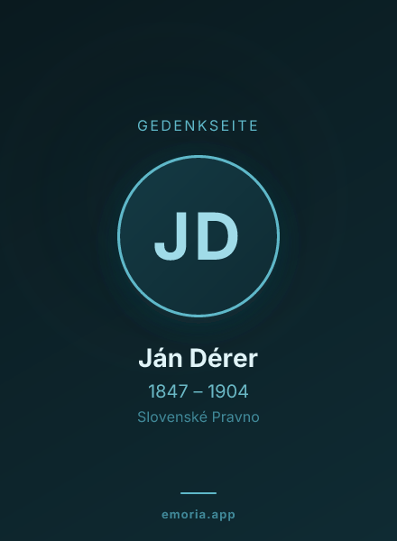 Gedenkportrait von Ján Dérer