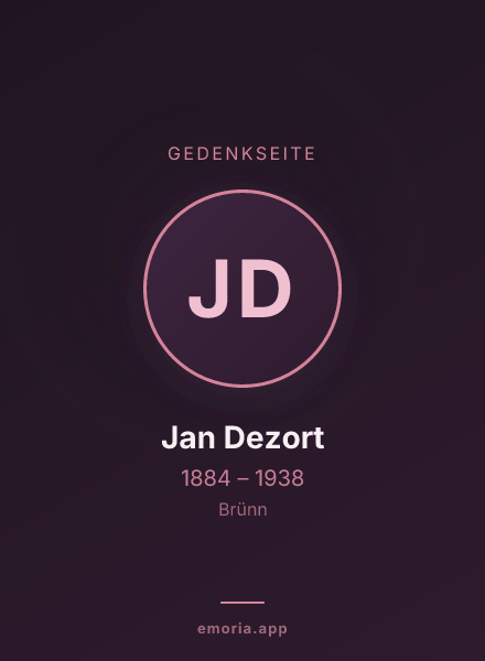 Gedenkportrait von Jan Dezort