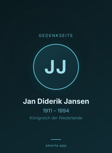 Gedenkportrait von Jan Diderik Jansen