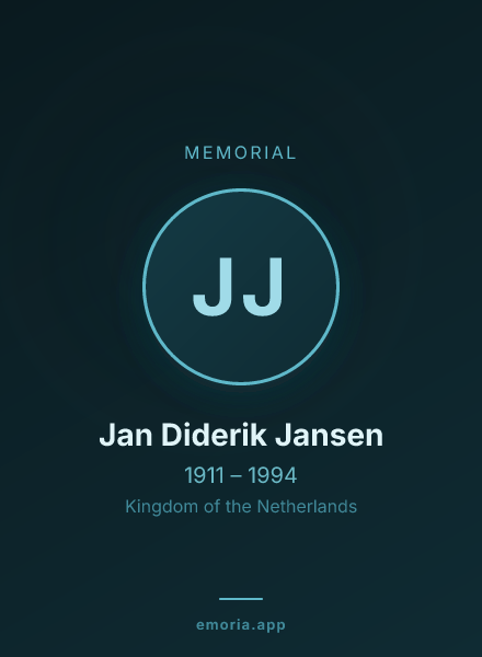Memorial portrait of Jan Diderik Jansen