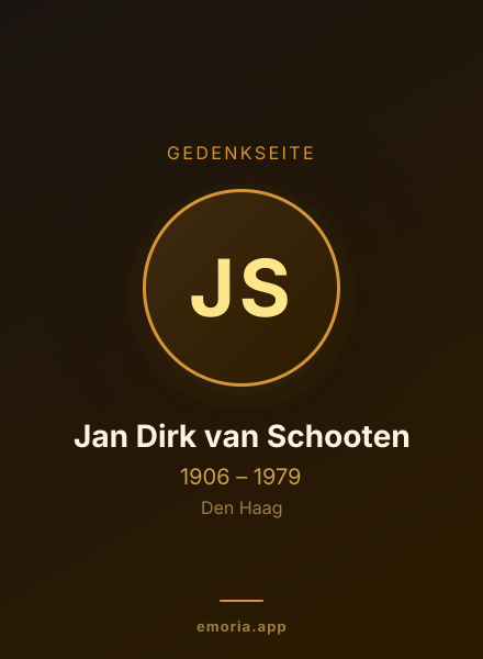 Gedenkportrait von Jan Dirk van Schooten