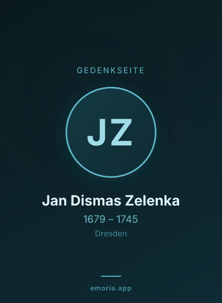 Gedenkportrait von Jan Dismas Zelenka
