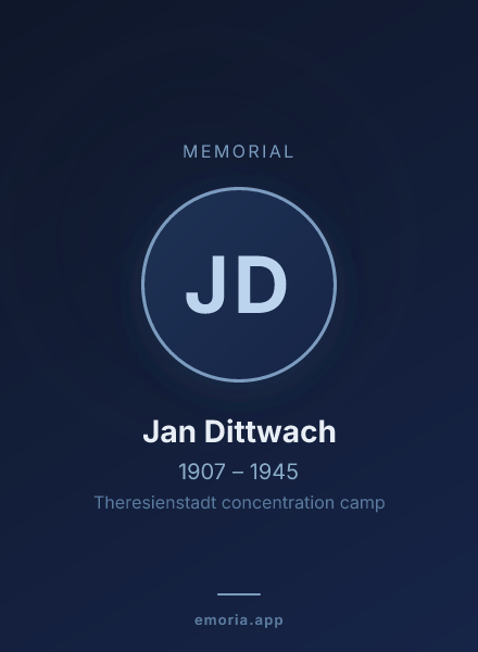 Memorial portrait of Jan Dittwach