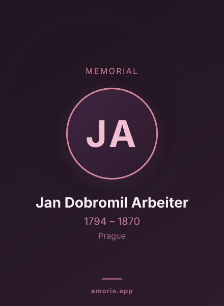 Memorial portrait of Jan Dobromil Arbeiter