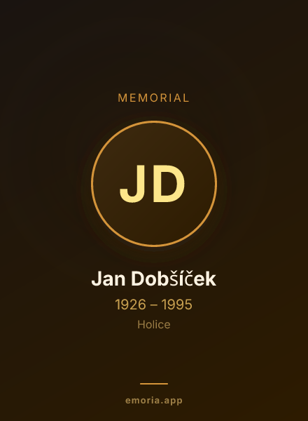 Memorial portrait of Jan Dobšíček