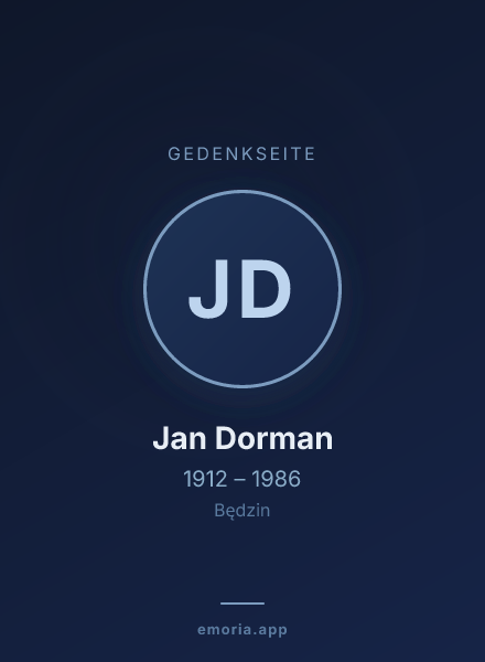 Gedenkportrait von Jan Dorman