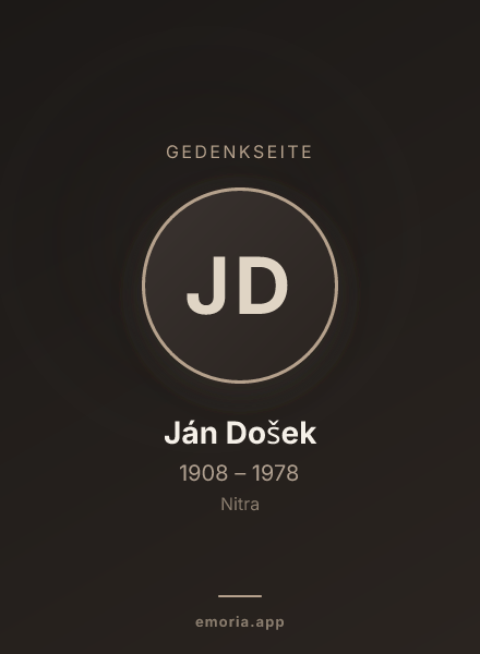 Gedenkportrait von Ján Došek