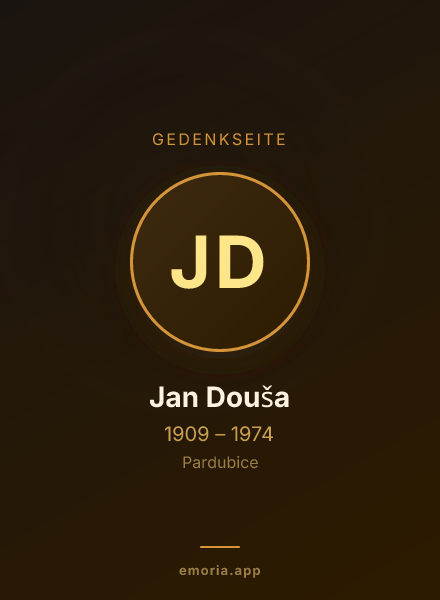 Gedenkportrait von Jan Douša