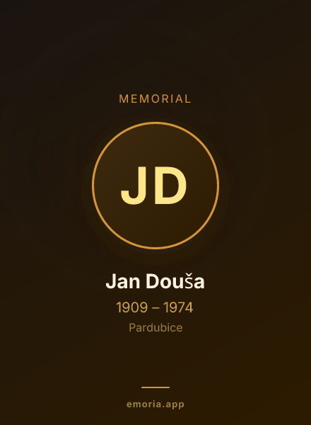 Memorial portrait of Jan Douša