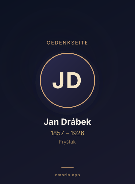 Gedenkportrait von Jan Drábek