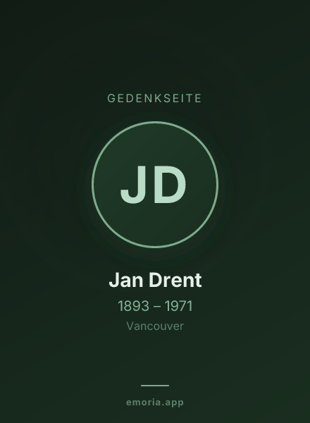 Gedenkportrait von Jan Drent
