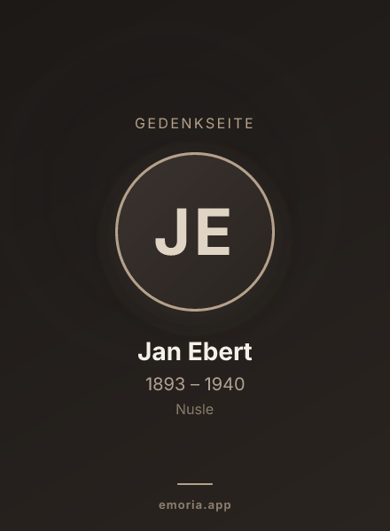 Gedenkportrait von Jan Ebert