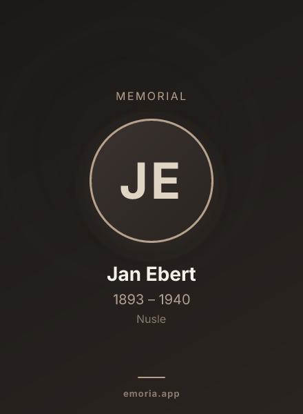 Memorial portrait of Jan Ebert
