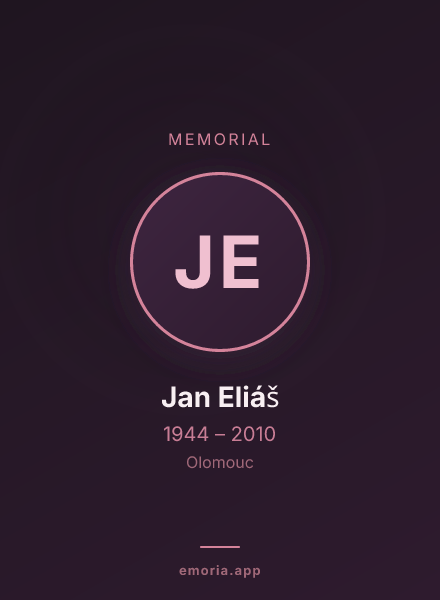 Memorial portrait of Jan Eliáš