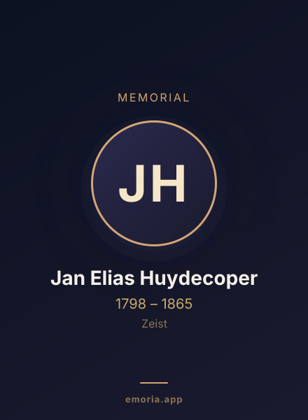 Memorial portrait of Jan Elias Huydecoper