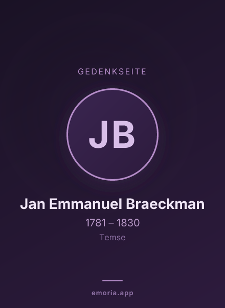 Gedenkportrait von Jan Emmanuel Braeckman