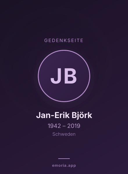Gedenkportrait von Jan-Erik Björk