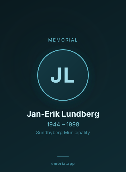 Memorial portrait of Jan-Erik Lundberg