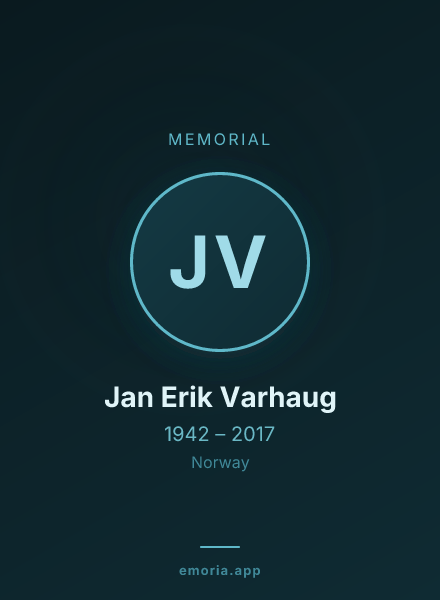 Memorial portrait of Jan Erik Varhaug